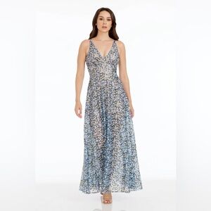 NWT Dress The Population Ariyah Sequin Embroidered Ballgown